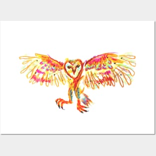 Abstract Owl Posters and Art